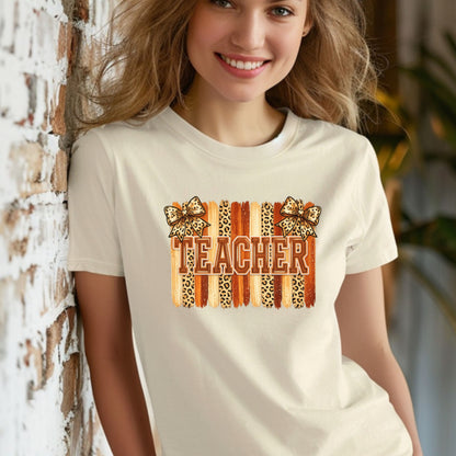 School Spirit Collection - Leopard Stripe T-Shirt