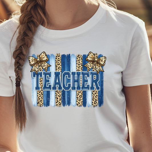 School Spirit Collection - Leopard Stripe T-Shirt