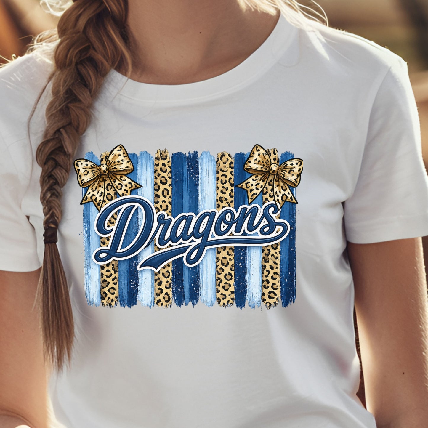 School Spirit Collection - Leopard Stripe T-Shirt