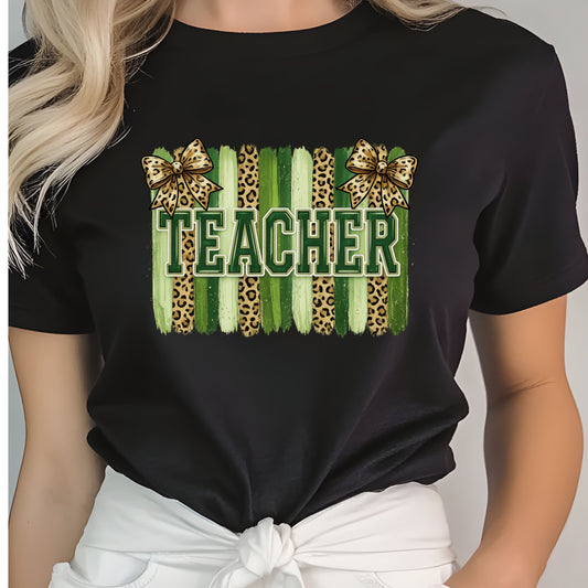 School Spirit Collection - Leopard Stripe T-Shirt