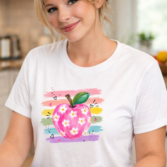 Personalized Teacher Apple Shirt | Custom Teacher Name or Grade Level Tee