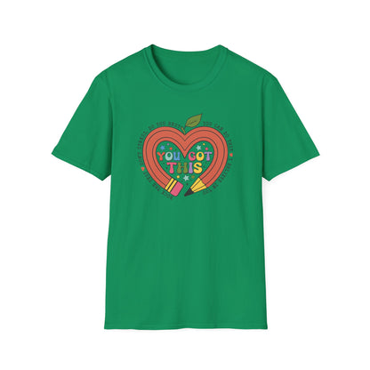 You Got This -Full of Love Pencil State Testing Teacher Shirt – “You Got This” Graphic Tee, Cute Educator T-Shirt, Funny Classroom Apparel