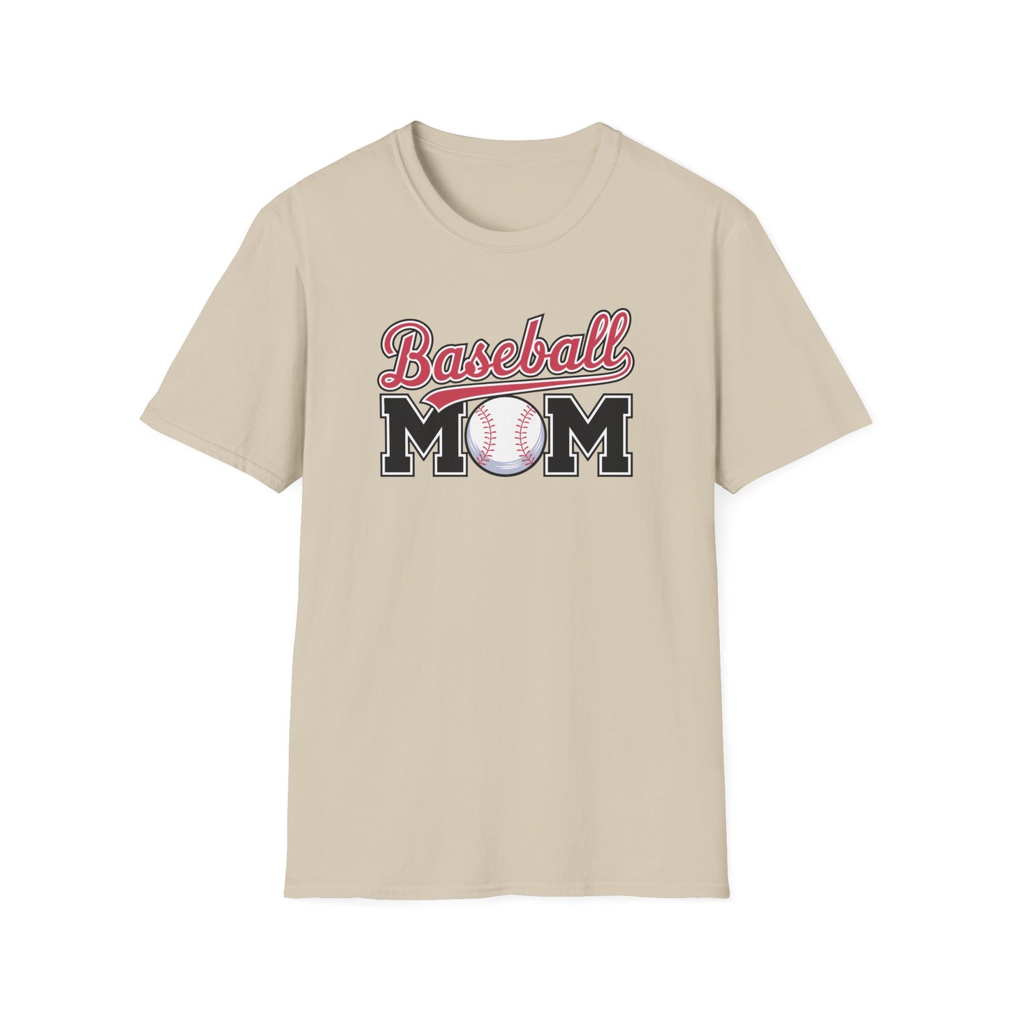 Baseball Mom Script Shirt – Cute Game Day Sports Mom Tee | Classic Baseball Mama Graphic T-Shirt