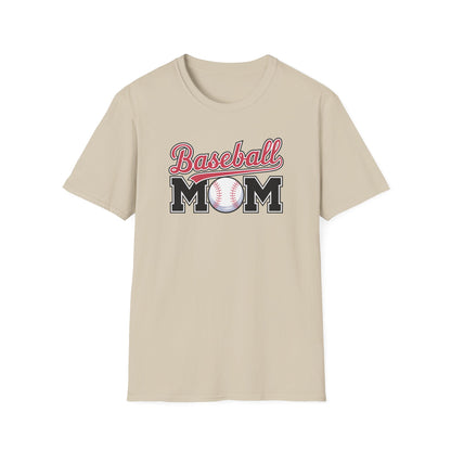 Baseball Mom Script Shirt – Cute Game Day Sports Mom Tee | Classic Baseball Mama Graphic T-Shirt