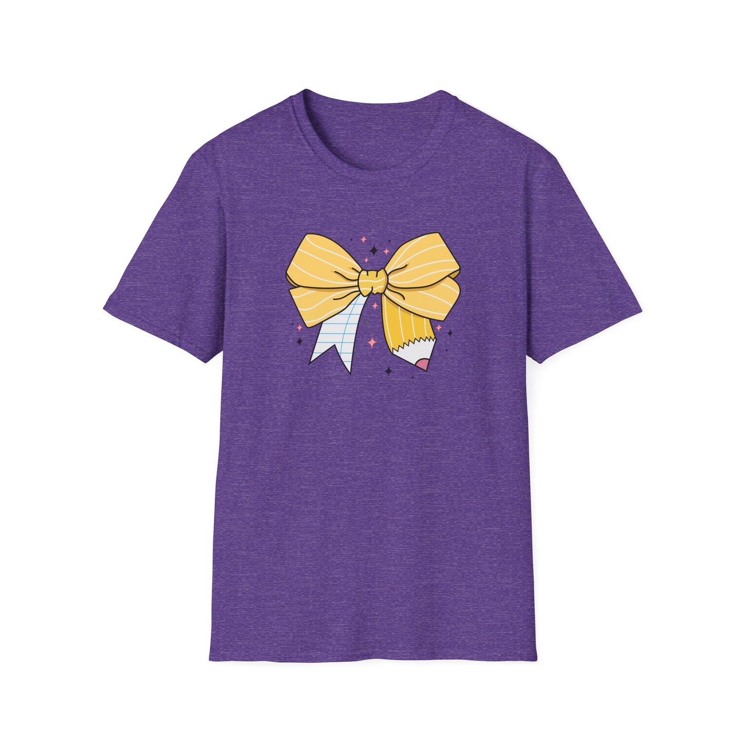 Yellow Bow Graphic T-Shirt — Cute Ribbon Illustration Tee