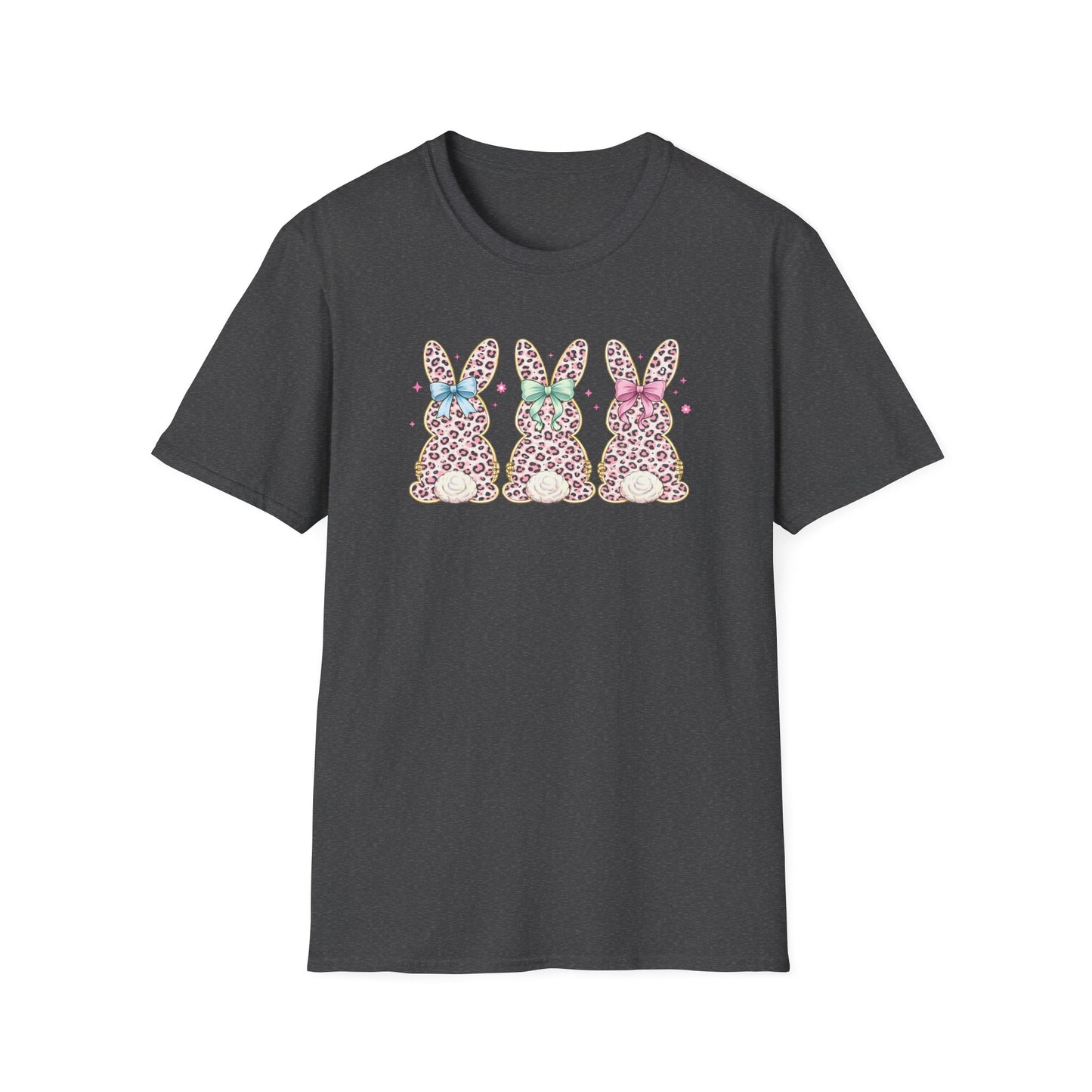 Leopard Bunny Easter Tee – Cute Pastel Spring Graphic T-Shirt, Trendy Bunny Lover Shirt, Easter Outfit Women