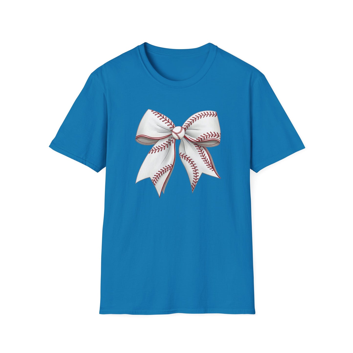 Baseball Bow Shirt – Cute Baseball Graphic Tee for Women | Softball Bow Game Day Shirt | Sports Mom Trendy T-Shirt
