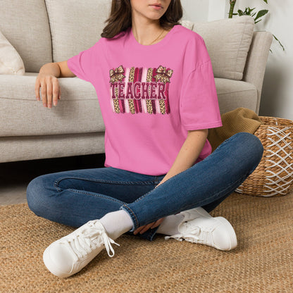 School Spirit Collection - Leopard Stripe T-Shirt