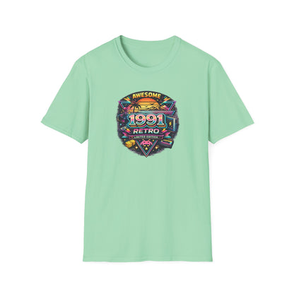 Vintage 1991 Retro Shirt – 90s Nostalgia Graphic Tee | Retro Gamer Aesthetic T-Shirt