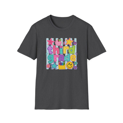 Third Grade Kids' T-Shirt — Colorful Back-to-School Cute School Spirit Tee