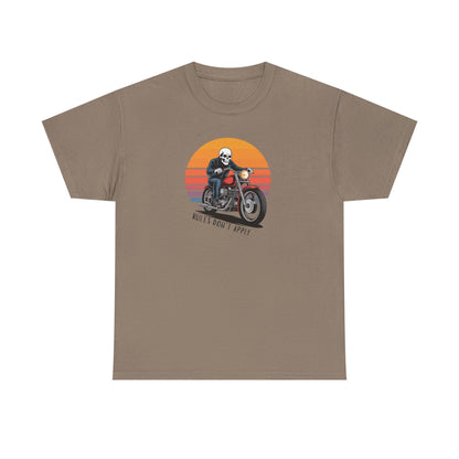 Skeleton Biker T-Shirt – “Rules Don’t Apply” Motorcycle Graphic Tee Vintage Style