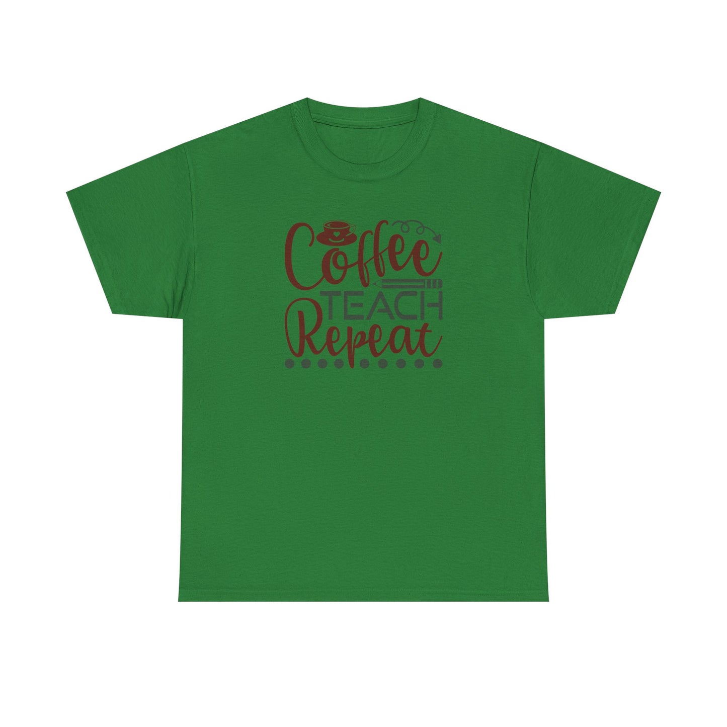 Coffee Teach Repeat Shirt | Cute Teacher T-Shirt | Coffee Lover Teacher Gift | Back To School Teacher Tee | Teacher Life Shirt