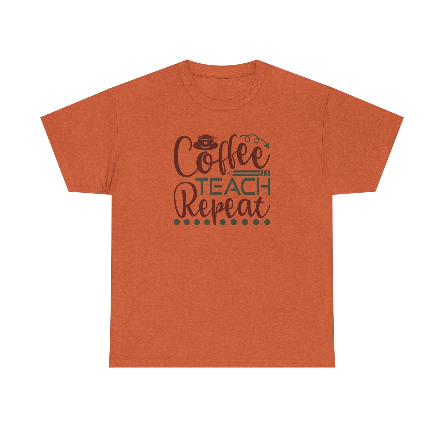 Coffee Teach Repeat Shirt | Cute Teacher T-Shirt | Coffee Lover Teacher Gift | Back To School Teacher Tee | Teacher Life Shirt