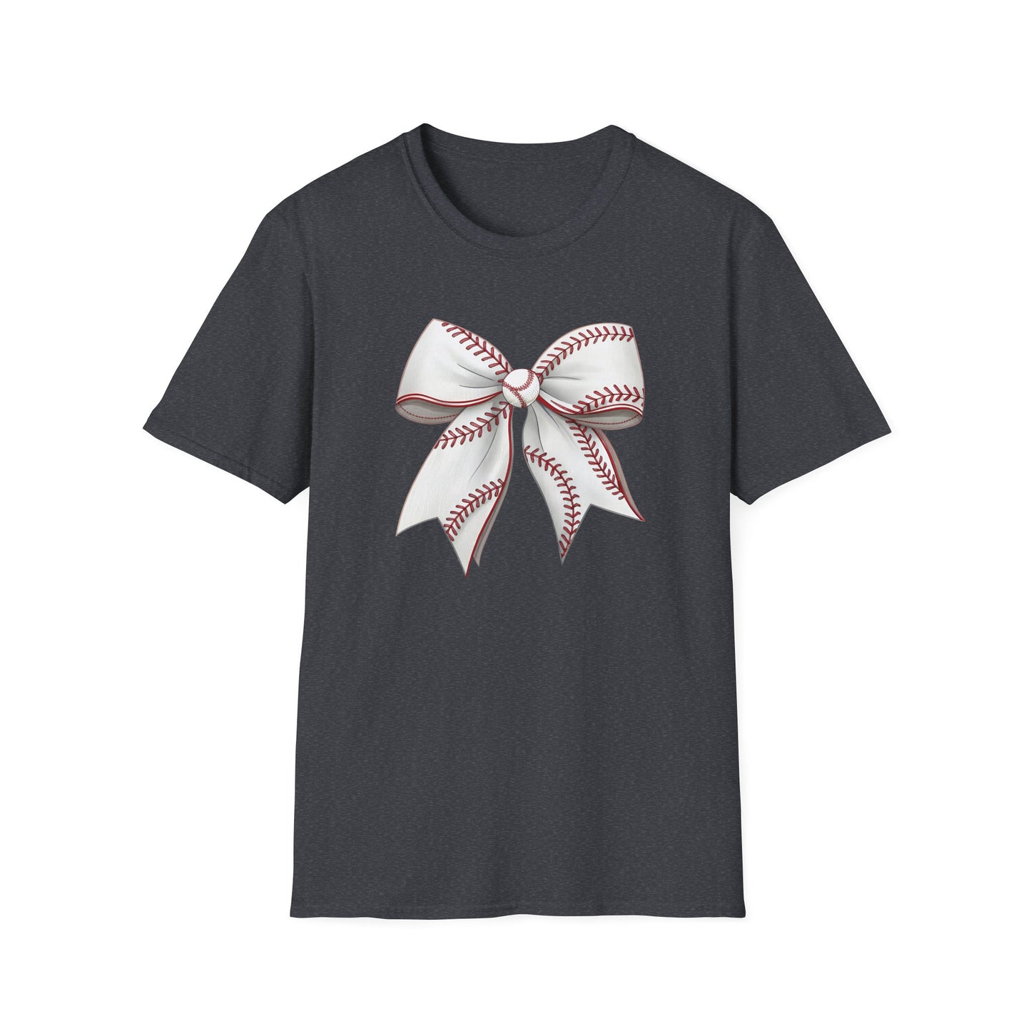 Baseball Bow Shirt – Cute Baseball Graphic Tee for Women | Softball Bow Game Day Shirt | Sports Mom Trendy T-Shirt
