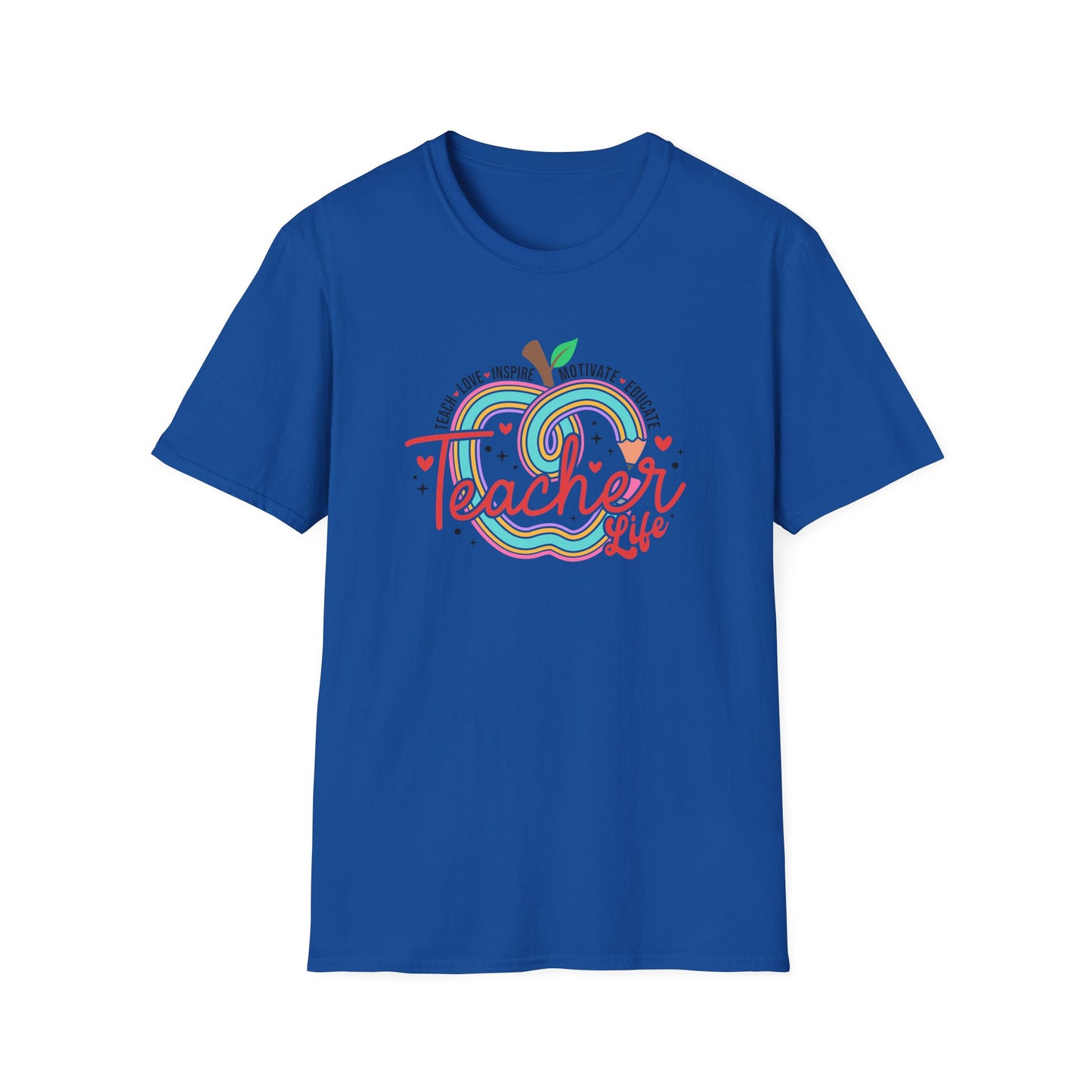 Teacher Life – Cute Apple Graphic Teacher Tee