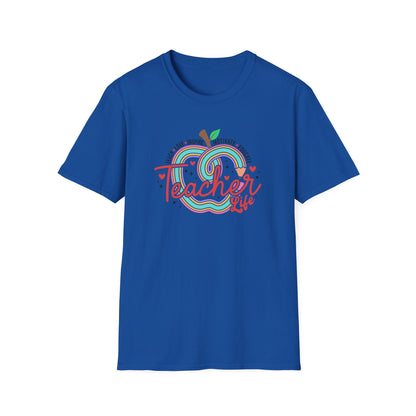 Teacher Life – Cute Apple Graphic Teacher Tee