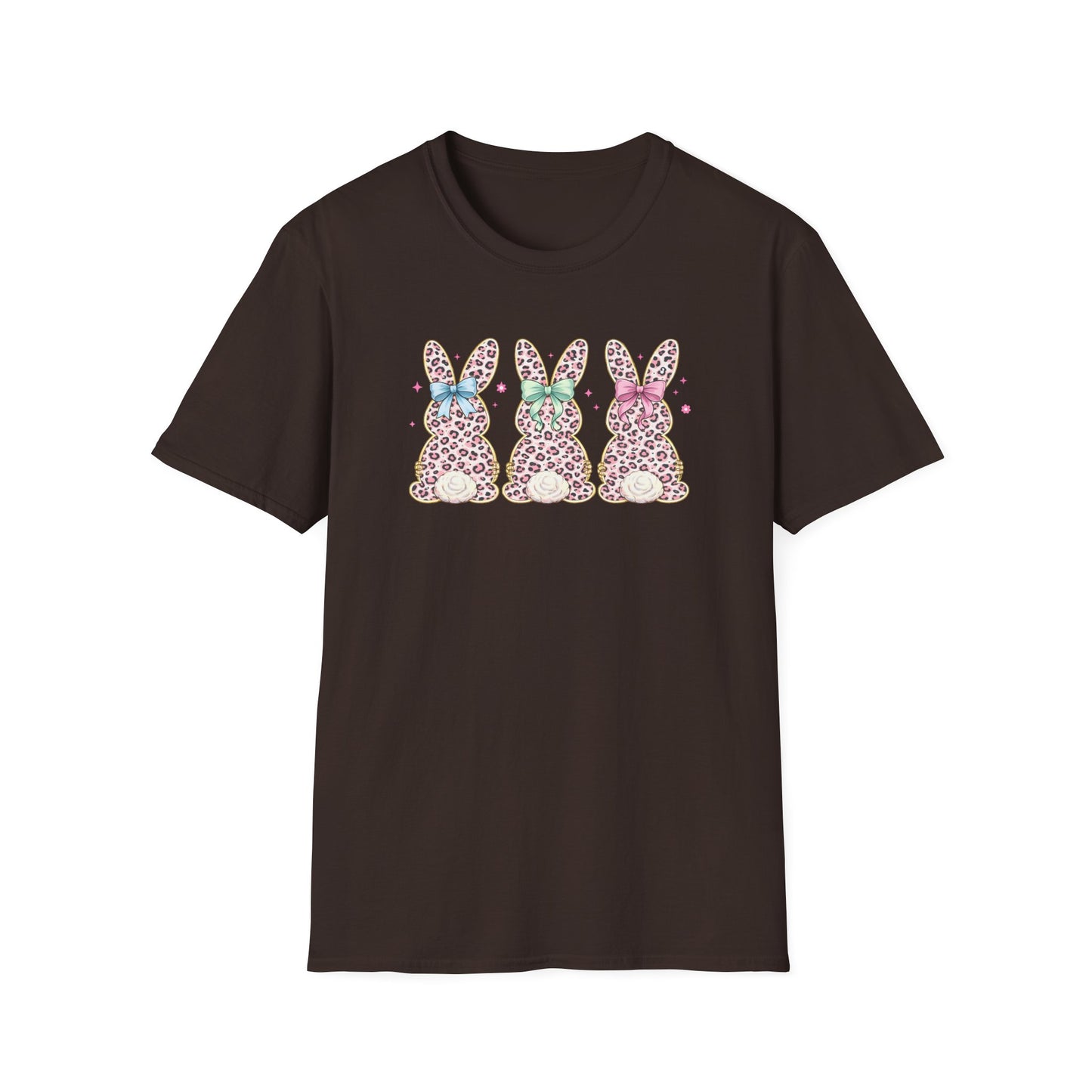 Leopard Bunny Easter Tee – Cute Pastel Spring Graphic T-Shirt, Trendy Bunny Lover Shirt, Easter Outfit Women