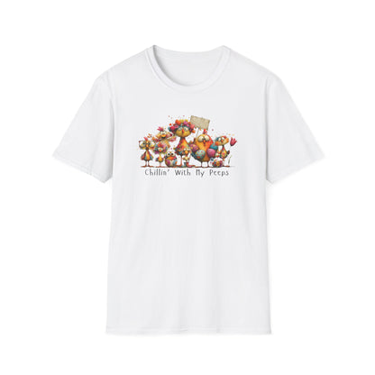 “Chillin’ With My Peeps Shirt – Cute Easter Chick Graphic Tee, Funny Spring Pastel T-Shirt, Trendy Bunny Season Outfit, Gift for Friends & Family