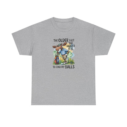 "The Older I Get the Harder It Is to Find My Balls" Funny Golf Shirt — Golf Humor T-Shirt