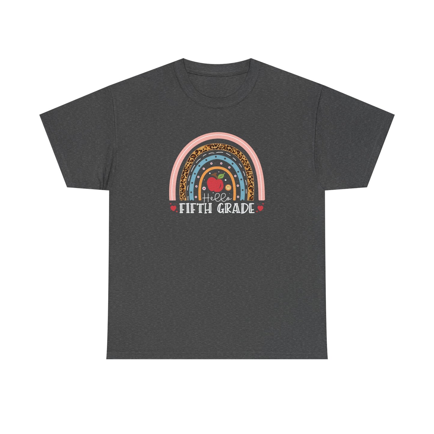 Hello Fifth Grade Rainbow Team Tee - Perfect for Classroom Fun
