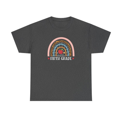 Hello Fifth Grade Rainbow Team Tee - Perfect for Classroom Fun
