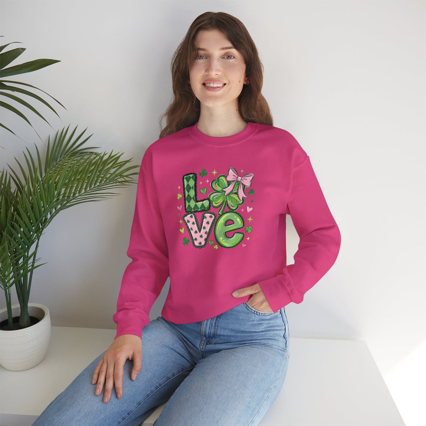 Love & Lucky Shamrock Sweatshirt – St. Patrick’s Day Cute Clover Pullover