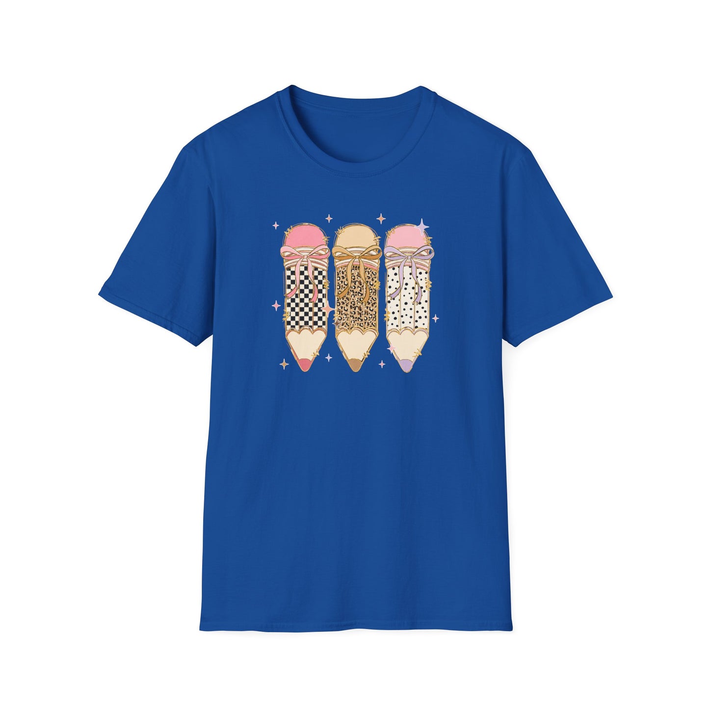 Coquette Pencil Teacher Shirt | Bow Pencil Teacher T-Shirt | Pink Leopard Checkered School Shirt
