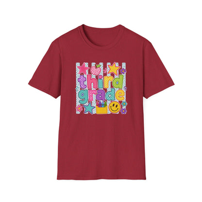 Third Grade Kids' T-Shirt — Colorful Back-to-School Cute School Spirit Tee