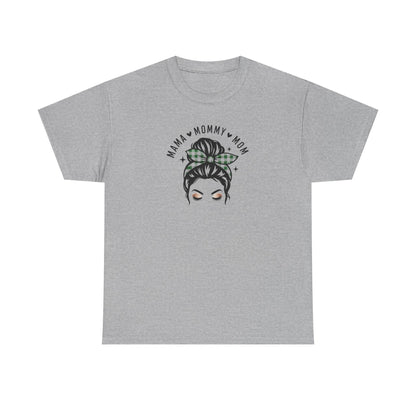 Mama Mommy Mom Graphic T-Shirt – Messy Bun Mom Life Tee