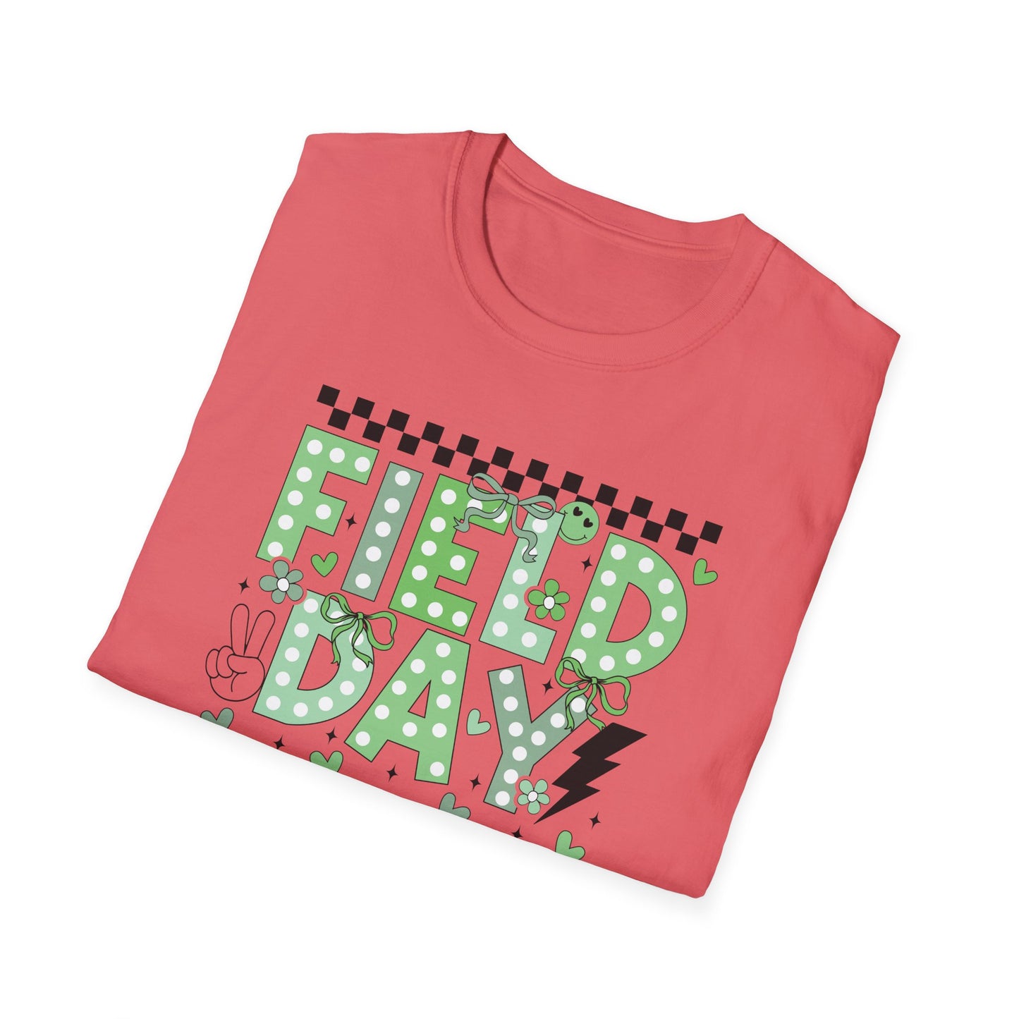 Cute Green Polka Dot School Field Day T-Shirt