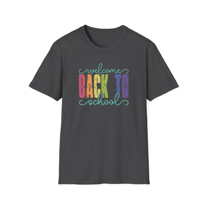 Back to School T-Shirt — "Welcome Back to School" Colorful Retro Print