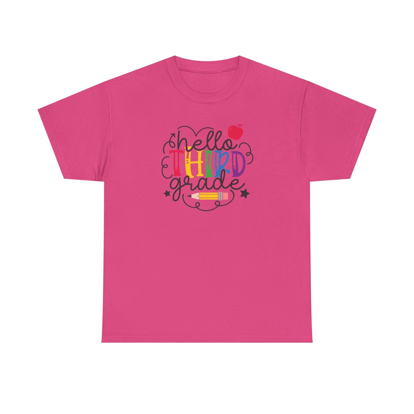Hello Third Grade Shirt | 3rd Grade Teacher T-Shirt