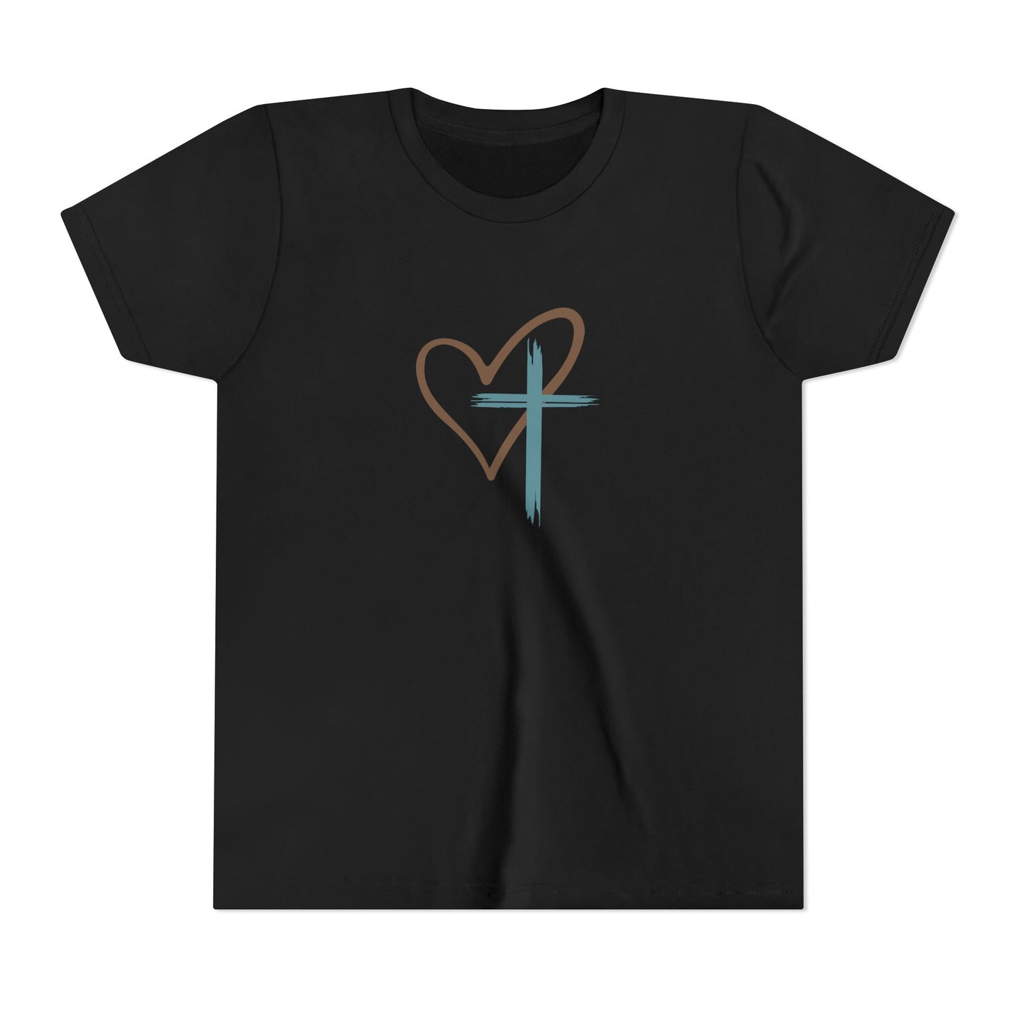 Jesus Has My Back Kids Christian Shirt – Faith Cross Heart T-Shirt – Inspirational Religious Tee for Boys & Girls