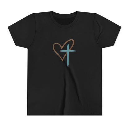 Jesus Has My Back Kids Christian Shirt – Faith Cross Heart T-Shirt – Inspirational Religious Tee for Boys & Girls