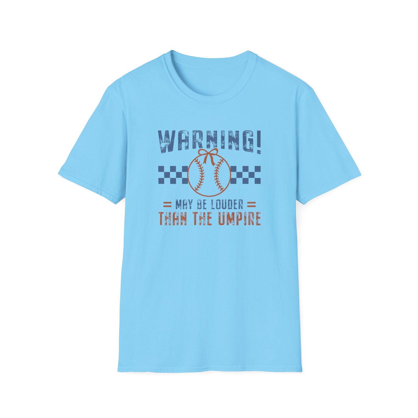Funny Baseball Mom Shirt – “Warning May Be Louder Than The Umpire” Tee | Game Day Shirt | Baseball Parent Graphic T-Shirt