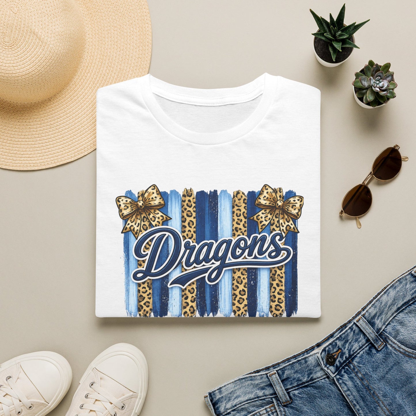 School Spirit Collection - Leopard Stripe T-Shirt