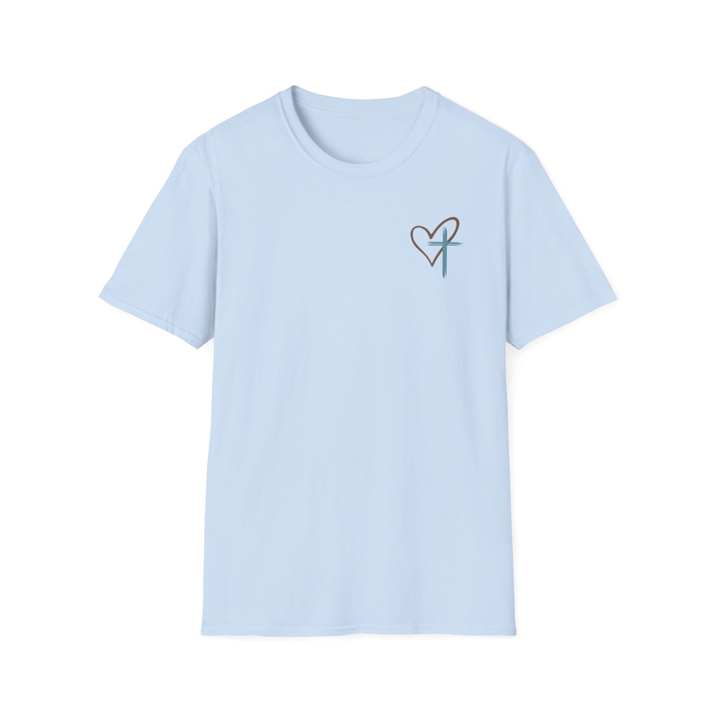 Jesus Has My Back Tee — Christian Cross Heart Graphic T-Shirt