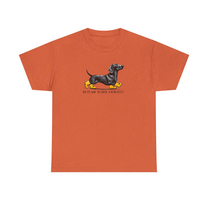 Funny Dachshund Shirt – “On My Way to Cause a Kerfuffle” Tee | Cute Wiener Dog Shirt