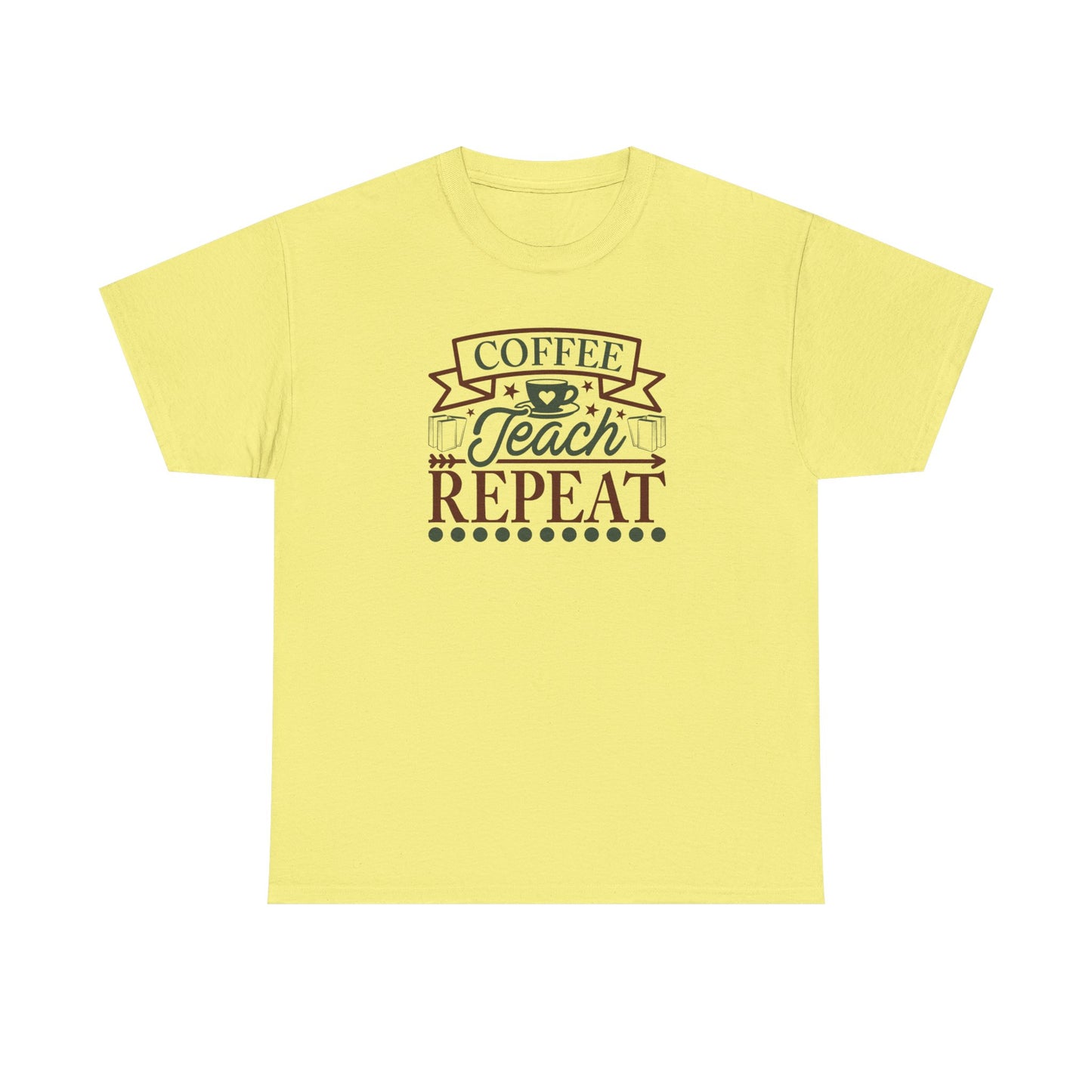 Coffee Teach Repeat Shirt | Vintage Teacher T-Shirt | Coffee Lover Teacher Gift | Back To School Teacher Tee | Educator Shirt