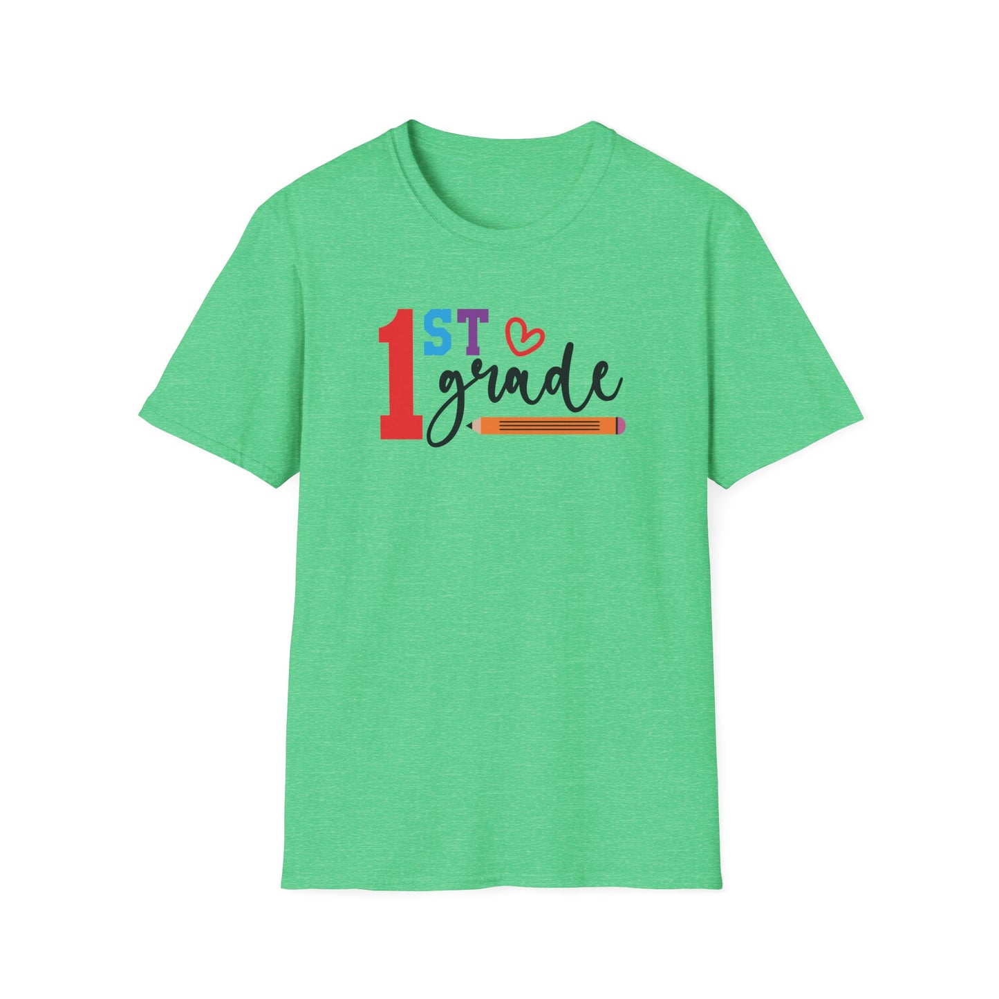 1st Grade Teacher Shirt | Back to School Teacher Tee | First Grade Graphic T-Shirt | Cute Classroom Shirt | Gildan 64000 Softstyle Tee