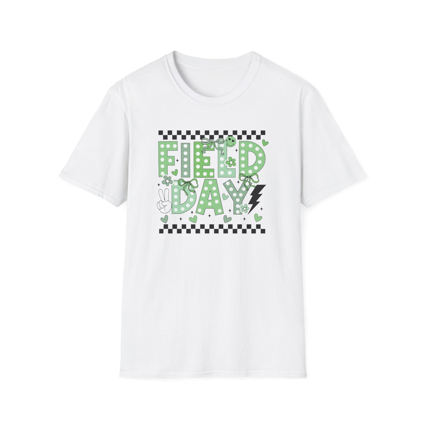 Cute Green Polka Dot School Field Day T-Shirt