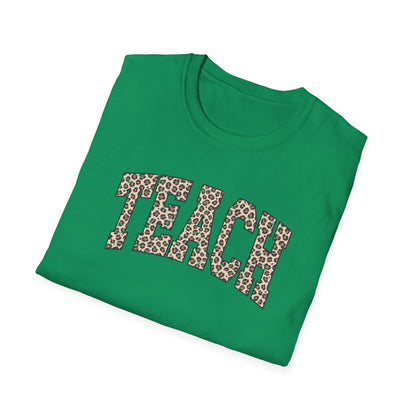 Leopard TEACH – Cute Teacher T-Shirt for Women