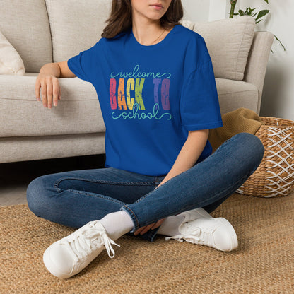 Back to School T-Shirt — "Welcome Back to School" Colorful Retro Print