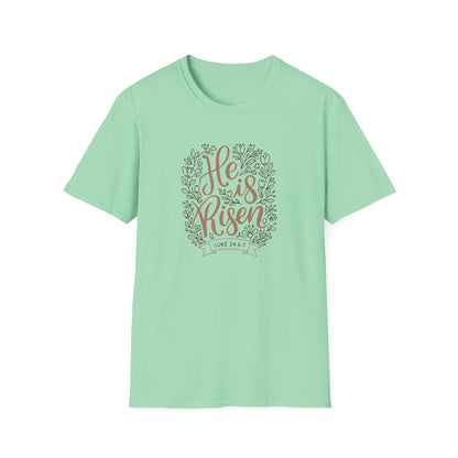 He Is Risen T-Shirt — Easter Christian Faith Tee