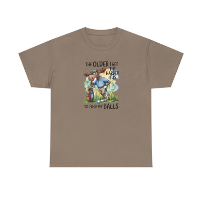 "The Older I Get the Harder It Is to Find My Balls" Funny Golf Shirt — Golf Humor T-Shirt