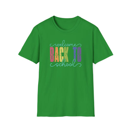 Back to School T-Shirt — "Welcome Back to School" Colorful Retro Print