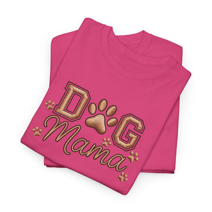 Dog Mama T‑Shirt – Paw Print Graphic Tee for Dog Lovers - Cute Dog Lover Graphic Tee