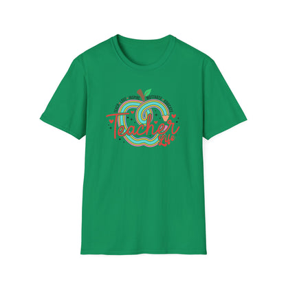 Teacher Life – Cute Apple Graphic Teacher Tee
