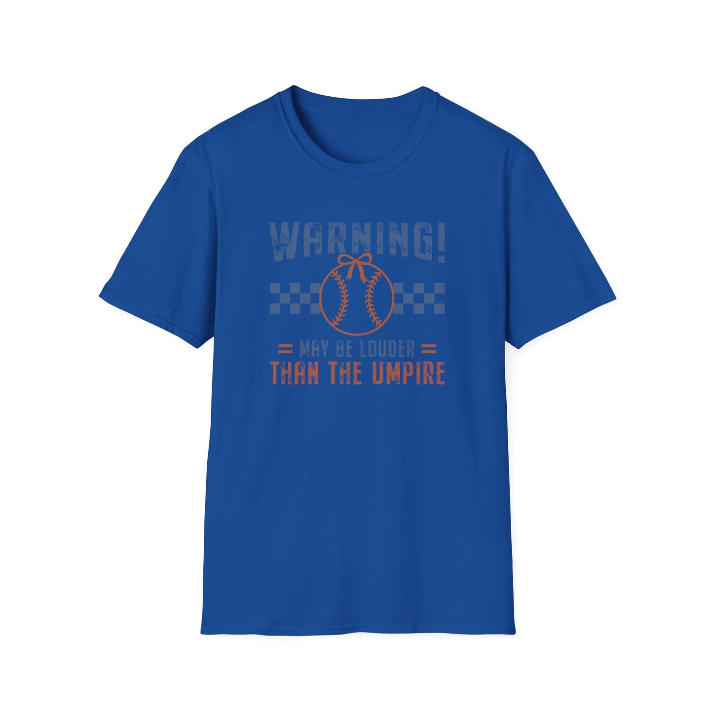 Funny Baseball Mom Shirt – “Warning May Be Louder Than The Umpire” Tee | Game Day Shirt | Baseball Parent Graphic T-Shirt