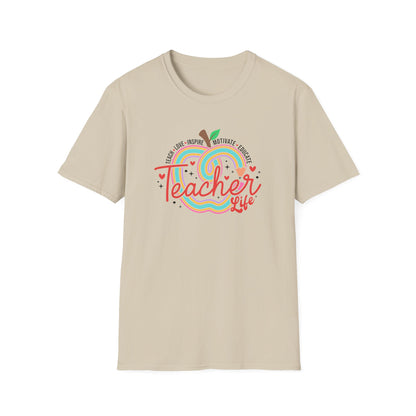 Teacher Life – Cute Apple Graphic Teacher Tee